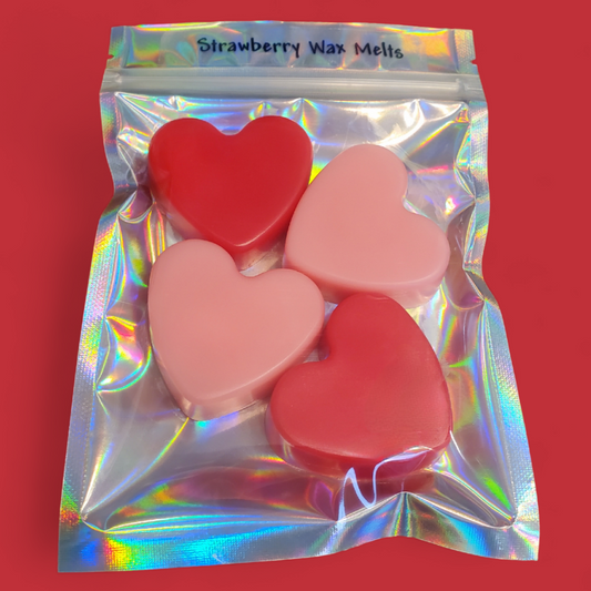 Strawberry Heart Shaped Wax Melts